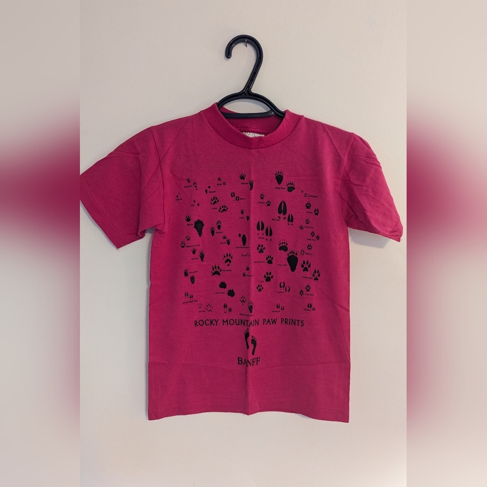 Cityscape T-Shirt - Banff Rocky Mountain - Youth Size Small
